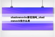 揭秘Shadowsocks与VPN，网络连接技术的差异与选择